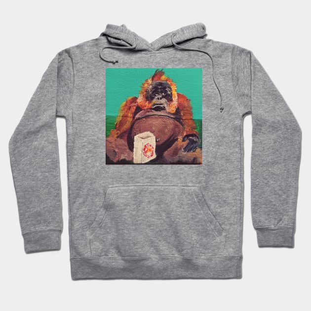 Fat Orangutan or "What do you mean they're out of chicken sandwiches?" Hoodie by jpat6000